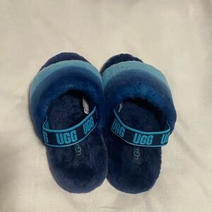 UGG Blue Fluffy Slippers